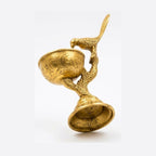 Traditional Handcrafted Metal Parrot on Tree Branch Diya & Oil Lamp W-237-A