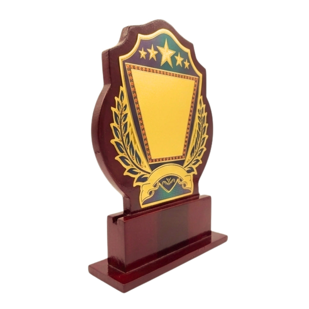 Premium Wooden Recognition Shield Memento M-639