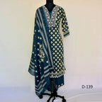 CraftEarth Women’s Readymade Suit with Pant & Dupatta Set K-D139
