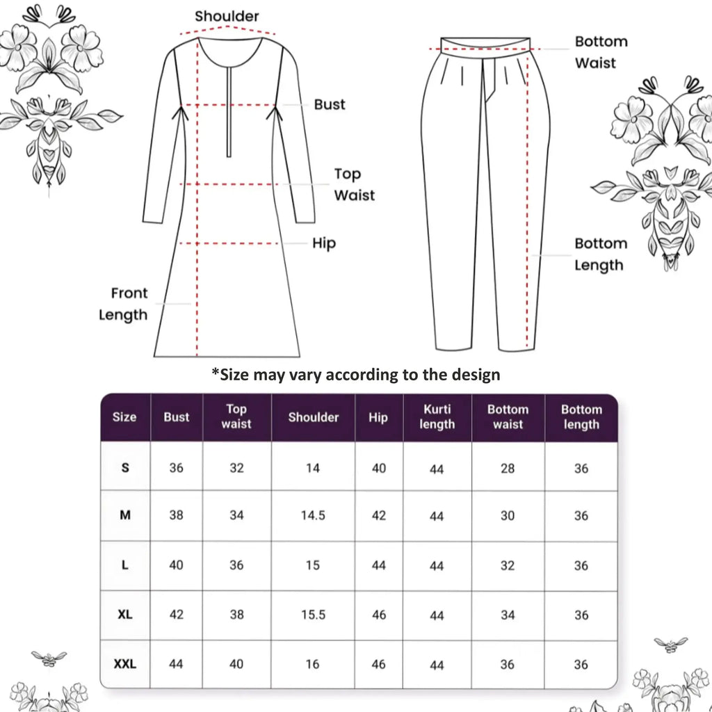 CraftEarth Women's Readymade Suit Set with Matching Dupatta K-D143