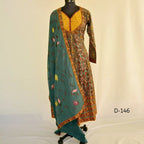 CraftEarth Women's Printed Anarkali Suit with Dupatta K-D146