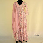 CraftEarth Women's Beautiful Pink Sharara Set with Dupatta K-D149
