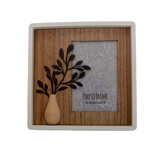 Handcrafted MDF Photo Frame with Flower Vase Motif WD-171-A