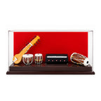Premium Handcrafted Indian Classical Musical Instruments Miniature Set with Acrylic Display Case GC-WD-100-A