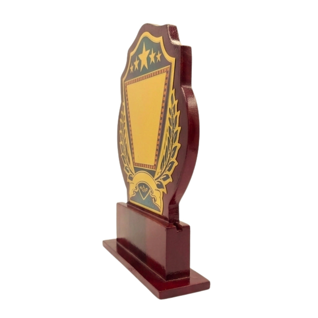 Premium Wooden Recognition Shield Memento M-639