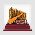 Handcrafted Indian Classical Music & Heritage Souvenir Display Case | Featuring Gwalior Fort & Miniature Folk Instruments (Ektara/Dotara & Dholak) GC-W-169-C