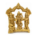 Handcrafted Brass Ram Darbar Idol (9.8 cm) – Lord Rama, Sita, Lakshman, and Hanuman Murti for Home Temple & Gifting BR-382-A
