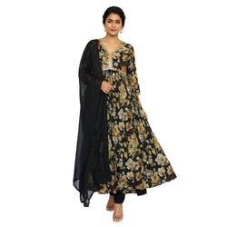 CraftEarth Womens Anarkali Suit Sets Bottom, Dupatta K-D172