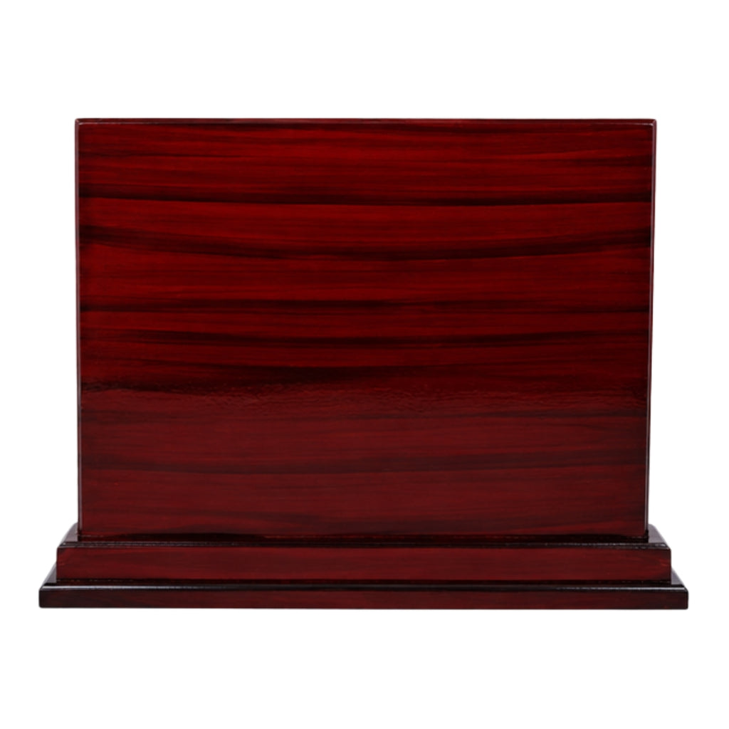 Wooden Memento Award with Golden Engraving Plate and Star Accent M-285-A