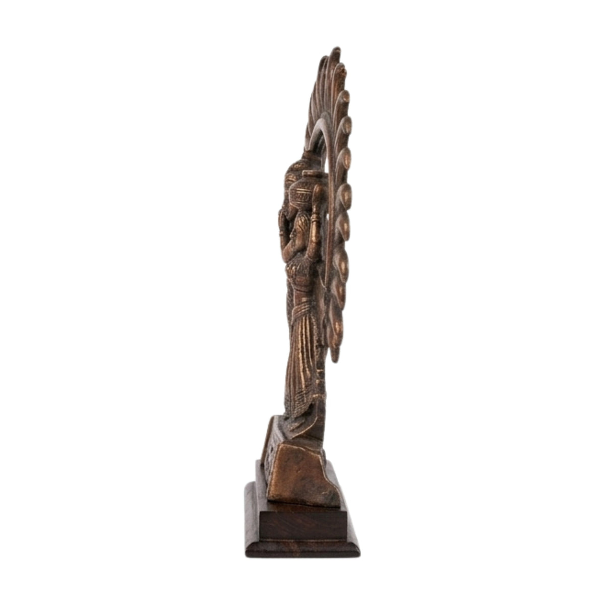 Traditional Copper Finish Gunmetal Radha Krishna Sun Aura Idol G-48-B