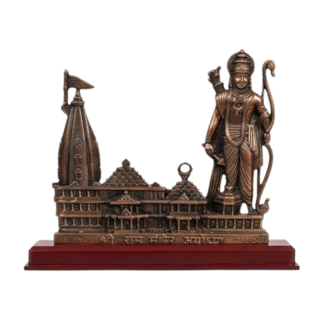Traditional Copper Finish Gunmetal Ayodhya Ram Mandir Model G-112-B