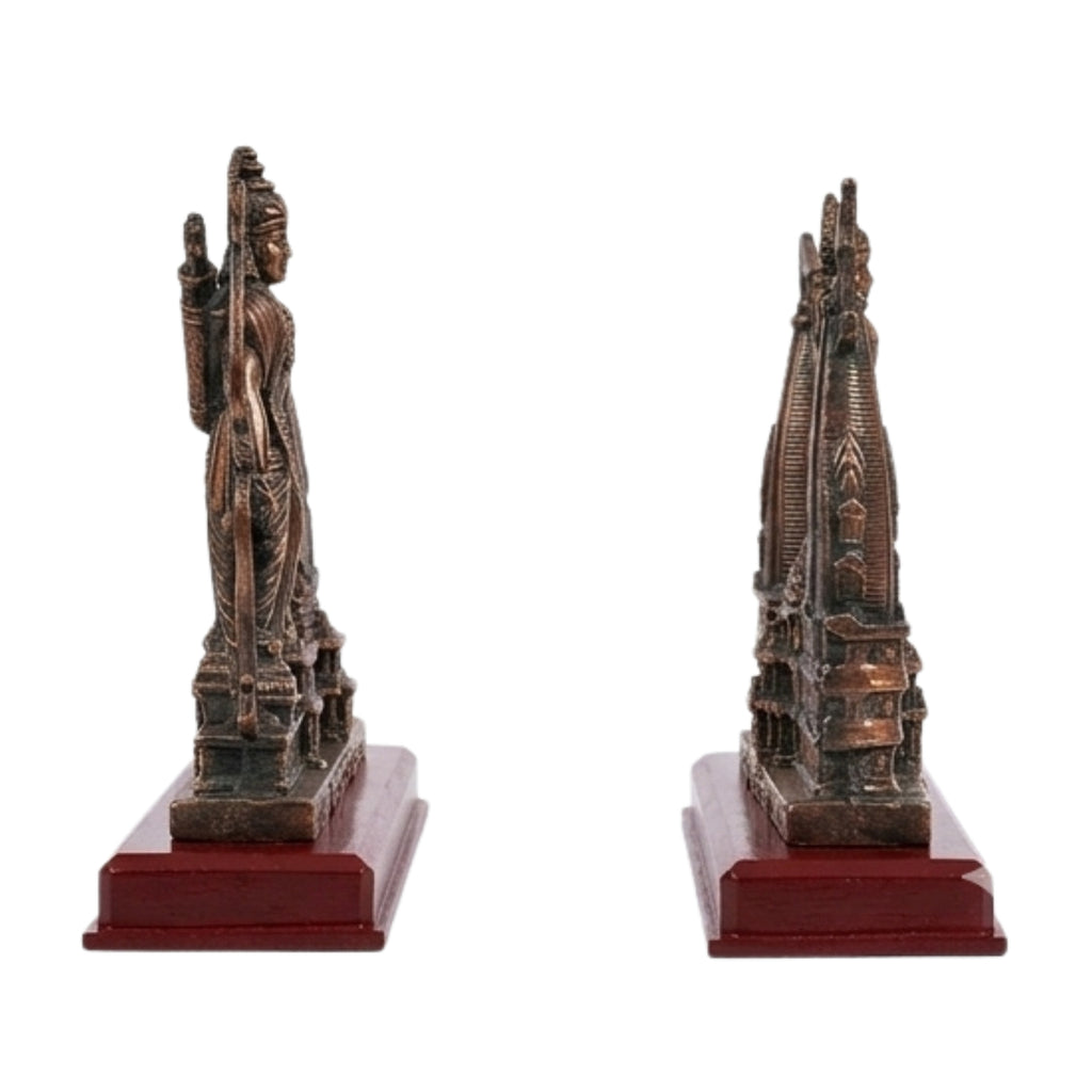 Traditional Copper Finish Gunmetal Ayodhya Ram Mandir Model G-112-B