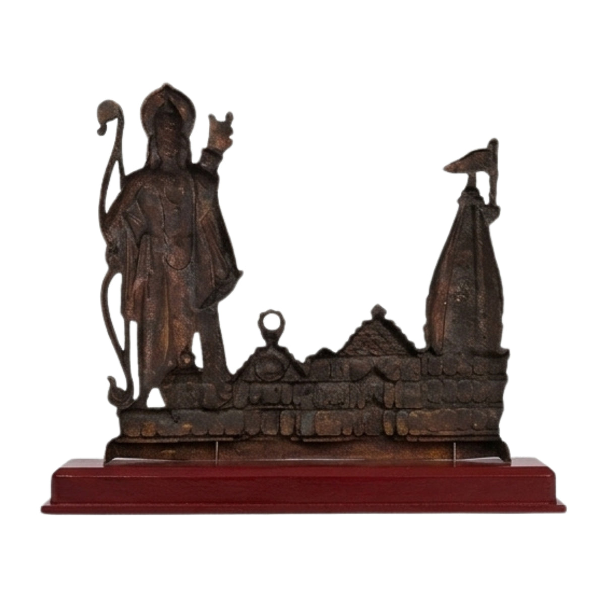 Traditional Copper Finish Gunmetal Ayodhya Ram Mandir Model G-112-B