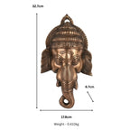 Divine Lord Ganesha Wall Hanging Sculpture in Premium Gunmetal Copper Finish G-116-B