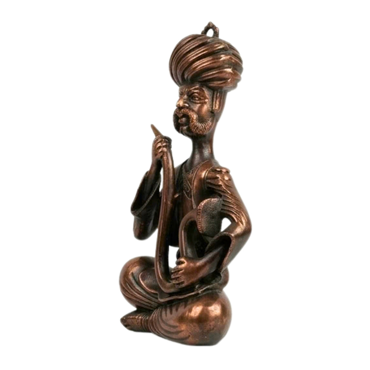 Handcrafted Gunmetal Copper Finished Rajasthani Musician Decorative Showpiece G-176-B