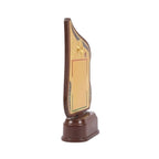 Elite Tricolor-Accented Wooden Finish Fiber Trophy & Recognition Memento M-628