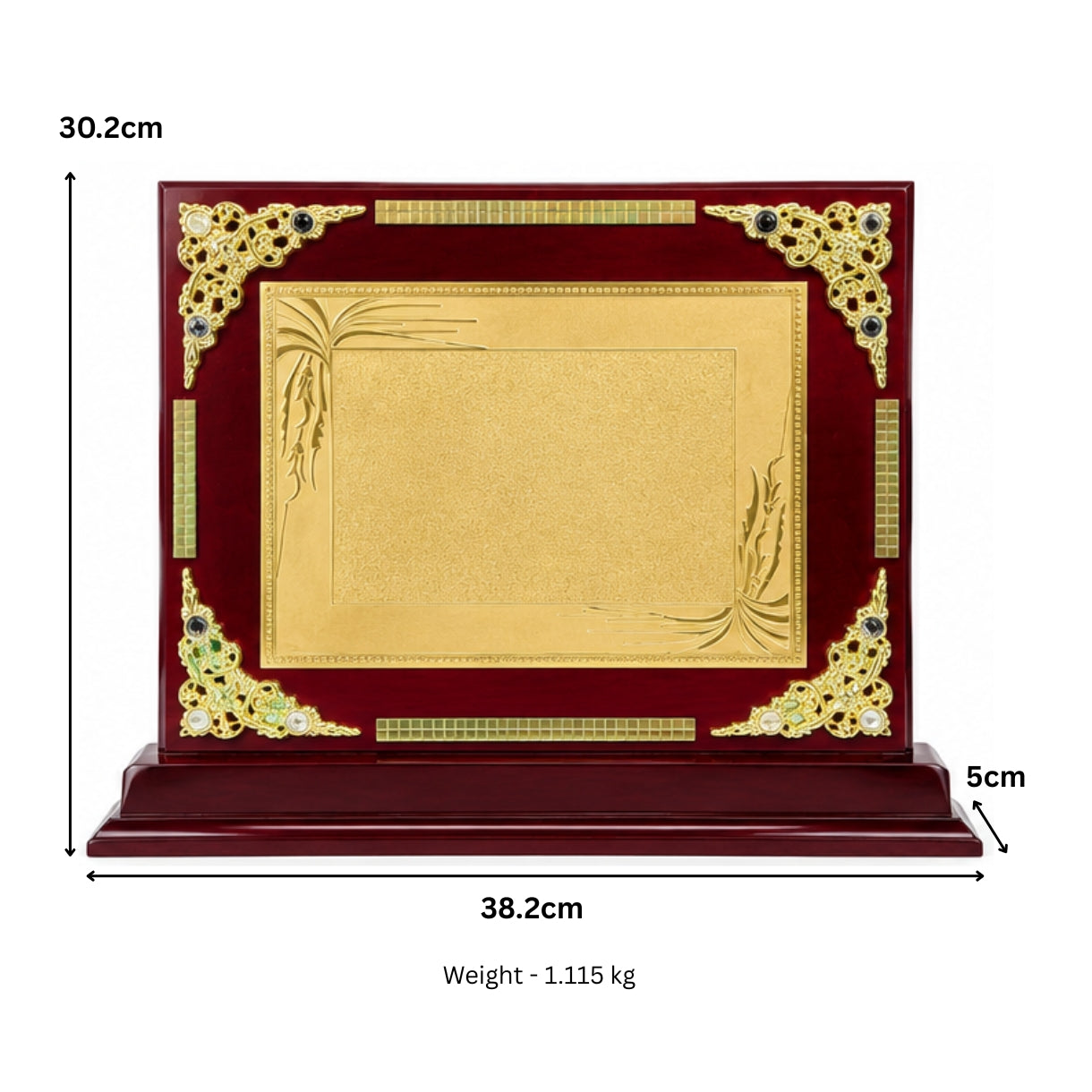 Imperial Royal Filigree Glossy Mahogany Wooden Award Memento M-263-A