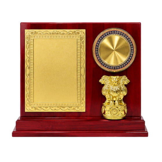 State Emblem Executive Glossy Mahogany Wooden Memento M-57-A