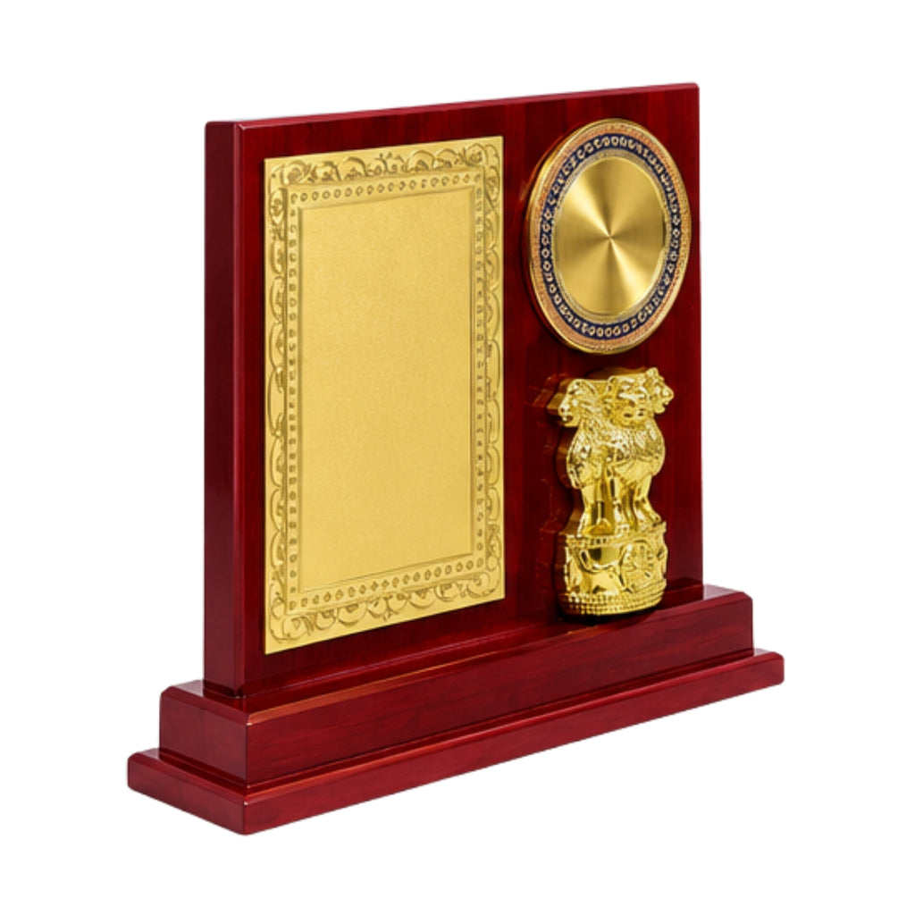 State Emblem Executive Glossy Mahogany Wooden Memento M-57-A