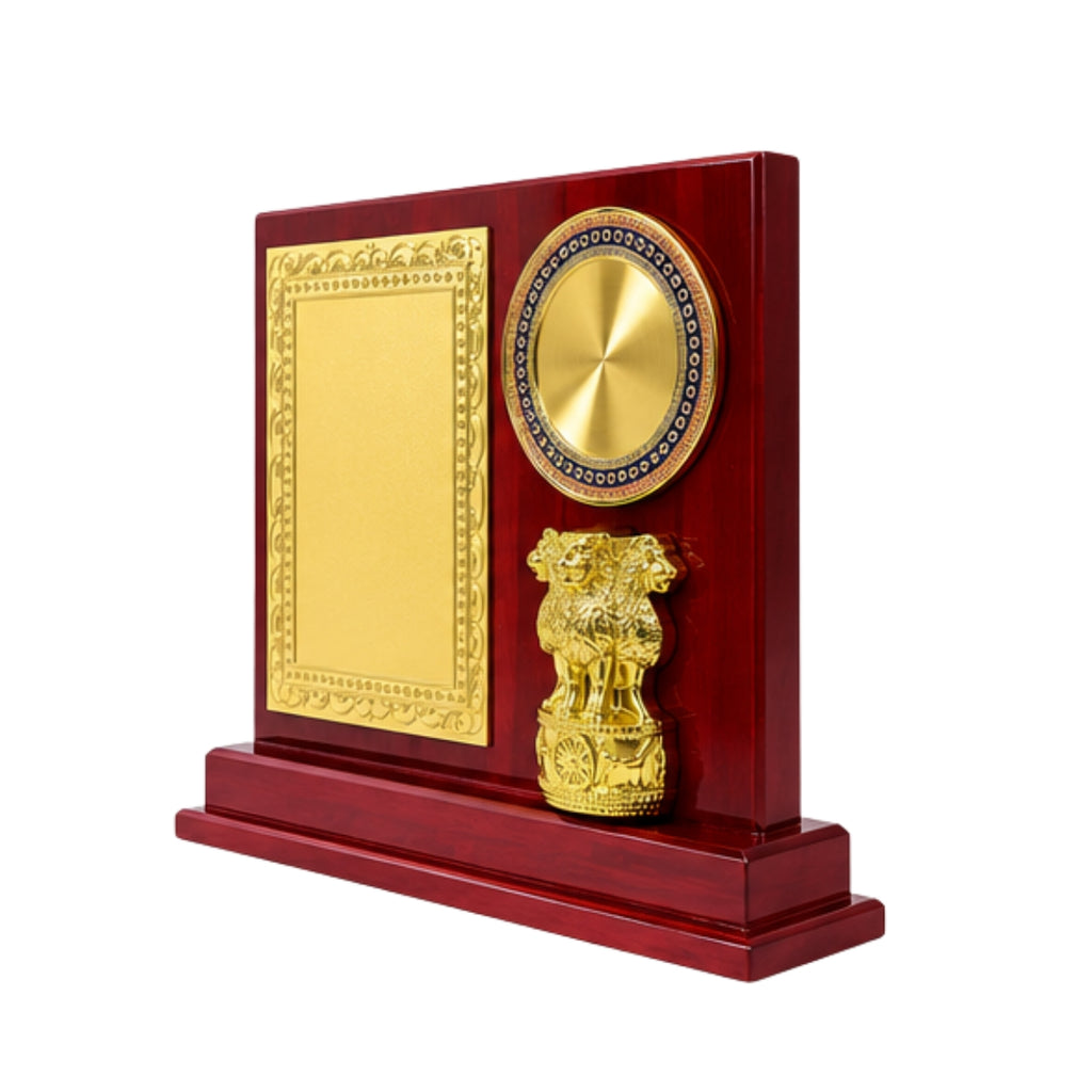 State Emblem Executive Glossy Mahogany Wooden Memento M-57-A