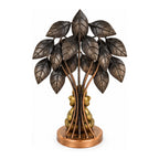 Handcrafted Lord Ganesha Idol Under Tree Decorative Showpiece (Antique Gold & Green Leaf Finish) I-430-A