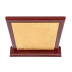 Classic Botanical Filigree Gold Plaque Mahogany Wooden Memento M-629-A