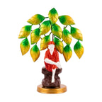 Handcrafted Metal Shirdi Sai Baba Seated Under Neem Tree Decorative Showpiece (Multicolor) I-422-A