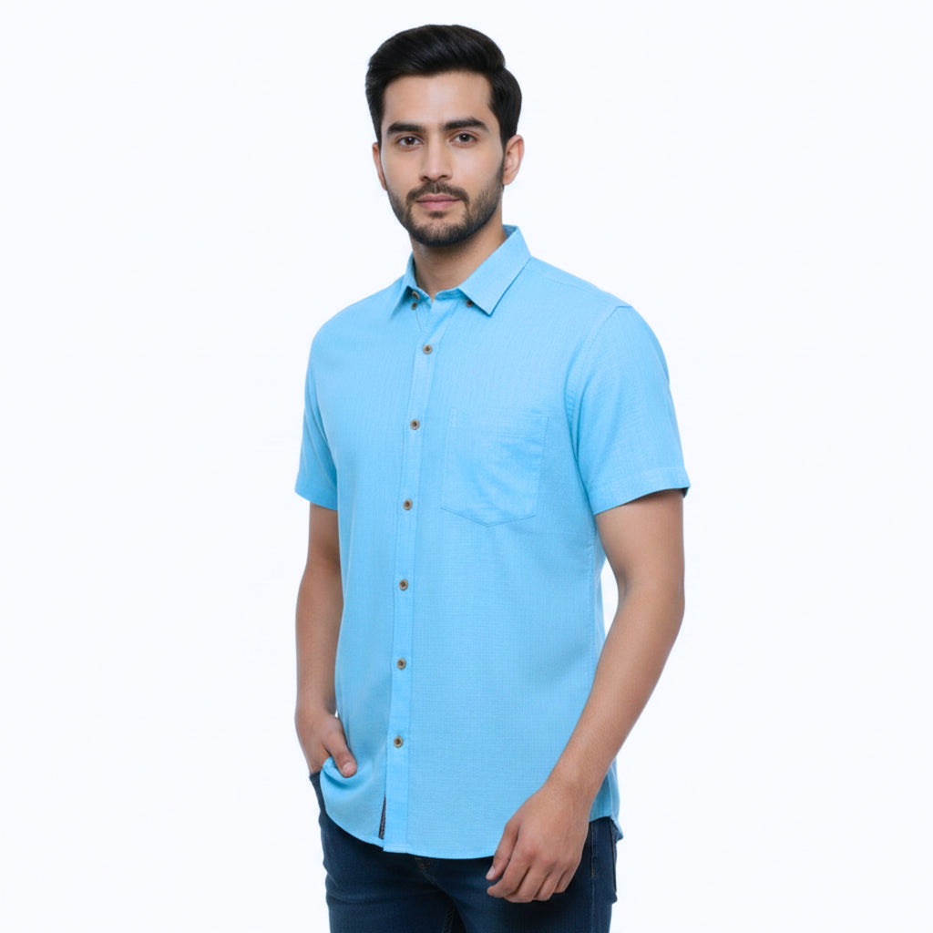 CraftEarth Men's Short-Sleeve Shirt HS-C7