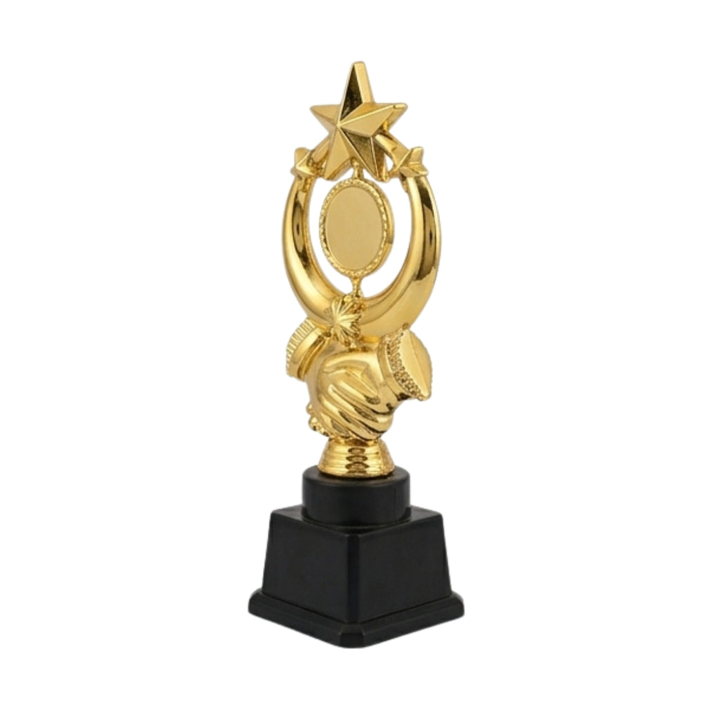 Premium Golden Handshake Excellence Award Trophy (Fiber Memento) M-655