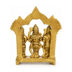 Handcrafted Brass Ram Darbar Idol (9.8 cm) – Lord Rama, Sita, Lakshman, and Hanuman Murti for Home Temple & Gifting BR-382-A
