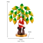 Handcrafted Metal Shirdi Sai Baba Seated Under Neem Tree Decorative Showpiece (Multicolor) I-422-A