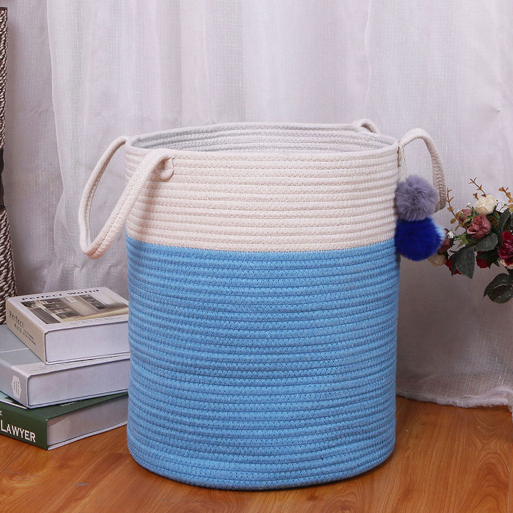 craftearth-cotton-rope-basket-blue-3