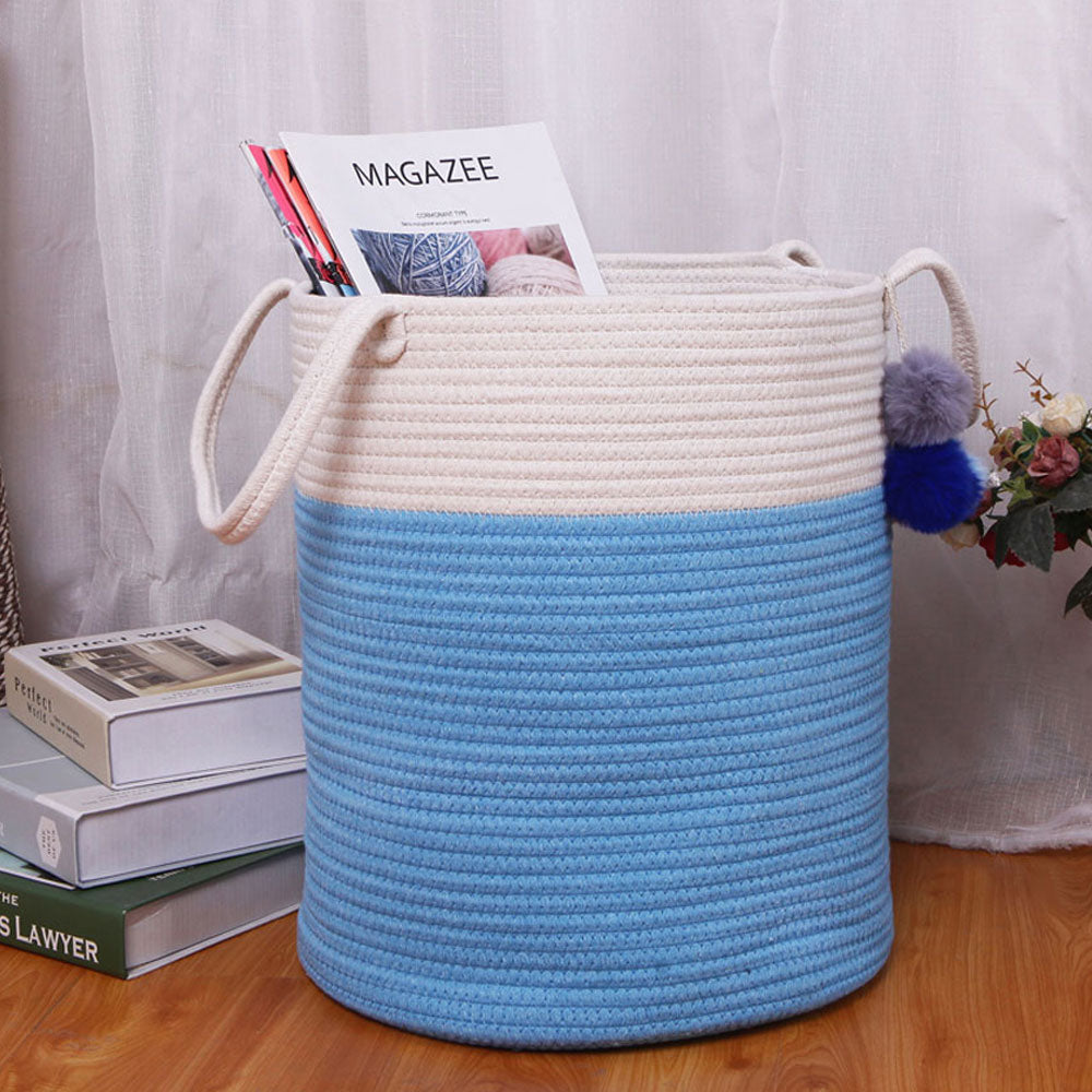 craftearth-cotton-rope-basket-blue-4