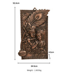 Gunmetal Copper Finish Radha Krishna Wall Hanging Art Panel G-261-A
