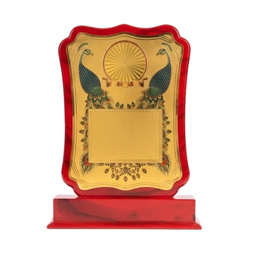 Traditional Golden Peacock & Wooden Memento Award M-351-A