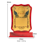 Traditional Golden Peacock & Wooden Memento Award M-351-A