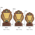 Classic 5-Star Golden Laurel Wreath Fiber Award Shield M-626