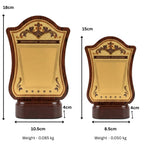 Executive Fiber Memento Shield with Rich Wood-Grain Finish and Custom Engraving Plate M-622