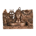 Antique Gunmetal Copper Finish Adiyogi Shiva Metal Wall Hanging Art Panel G-260-A