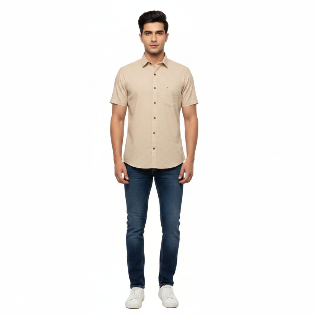 CraftEarth Men's Short-Sleeve Shirt HS-C13