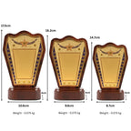 Classic Golden Star Laurel Wreath Fiber Award Shield M-619