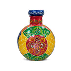 Decorative Rajasthani Metal Matka Art Vase | Festive Diwali, Wedding & Housewarming Gift Piece I-398-B