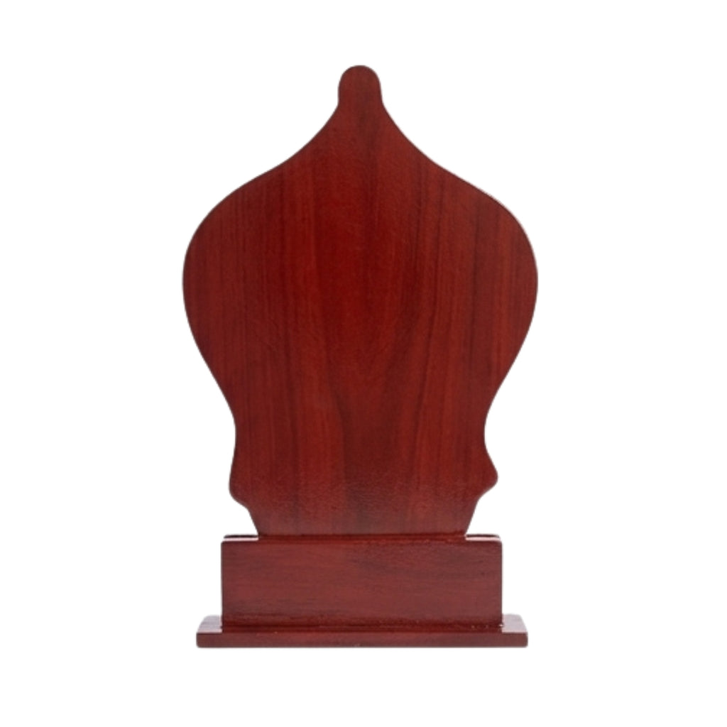 Classic 5-Star Flame Silhouette Wooden Award Shield M-472