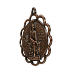 Antique Gunmetal Copper Finish Shirdi Sai Baba Circular Metal Wall Hanging G-8-A