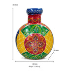 Decorative Rajasthani Metal Matka Art Vase | Festive Diwali, Wedding & Housewarming Gift Piece I-398-B