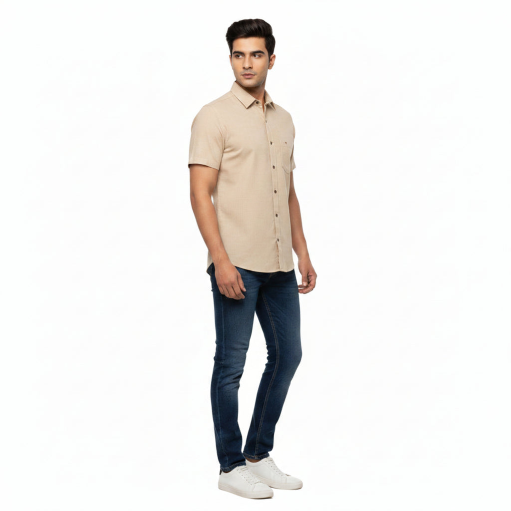 CraftEarth Men's Short-Sleeve Shirt HS-C13