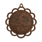 Antique Gunmetal Copper Finish Shirdi Sai Baba Circular Metal Wall Hanging G-8-A
