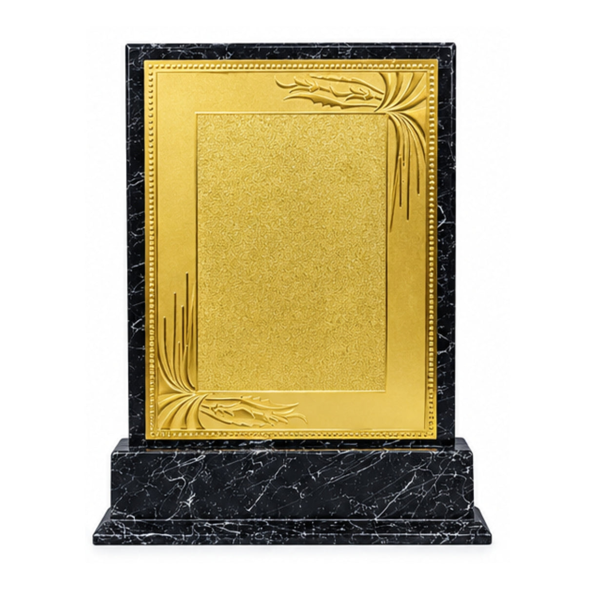 Luxury Black Marble Texture and Gold Corporate Memento M-322-B