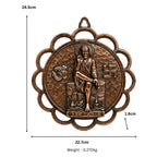 Antique Gunmetal Copper Finish Shirdi Sai Baba Circular Metal Wall Hanging G-8-A