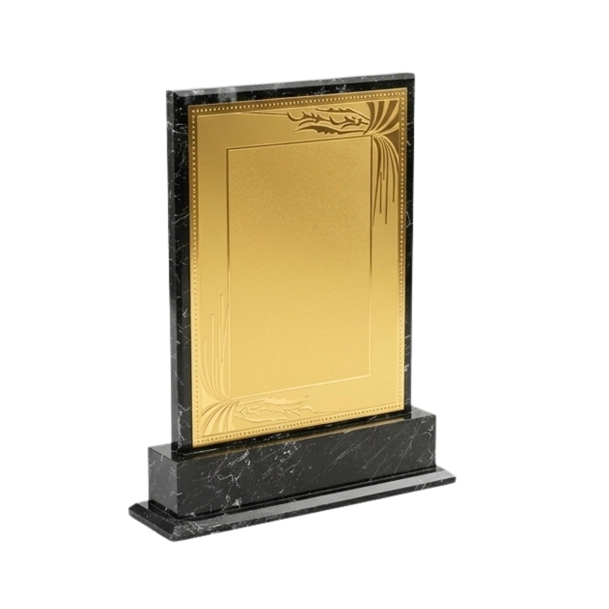 Luxury Black Marble Texture and Gold Corporate Memento M-322-B